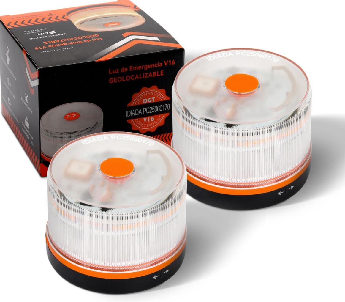 🚨Último modelo🚨 Luz de Emergencia V16 DGT 3.0 – Aprobada 2026, Magnética IP54 – Cumple con la Normativa 2026.