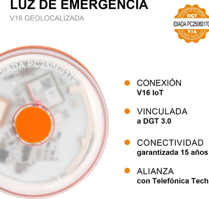🚨Último modelo🚨 Luz de Emergencia V16 DGT 3.0 – Aprobada 2026, Magnética IP54 – Cumple con la Normativa 2026.