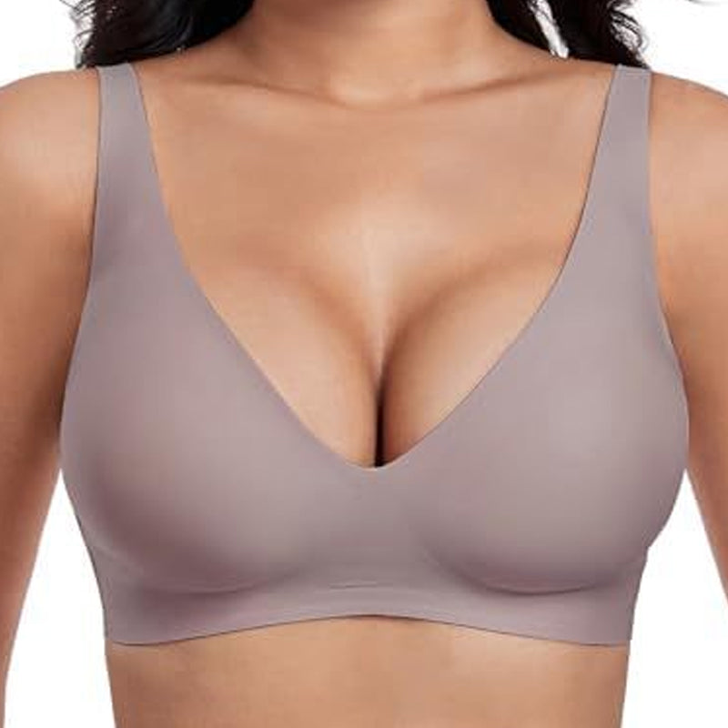 💕Jelly Wireless Comfort Deep V Bra – Seamless Everyday Bralette